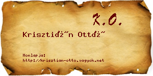 Krisztián Ottó névjegykártya