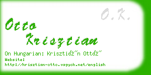 otto krisztian business card
